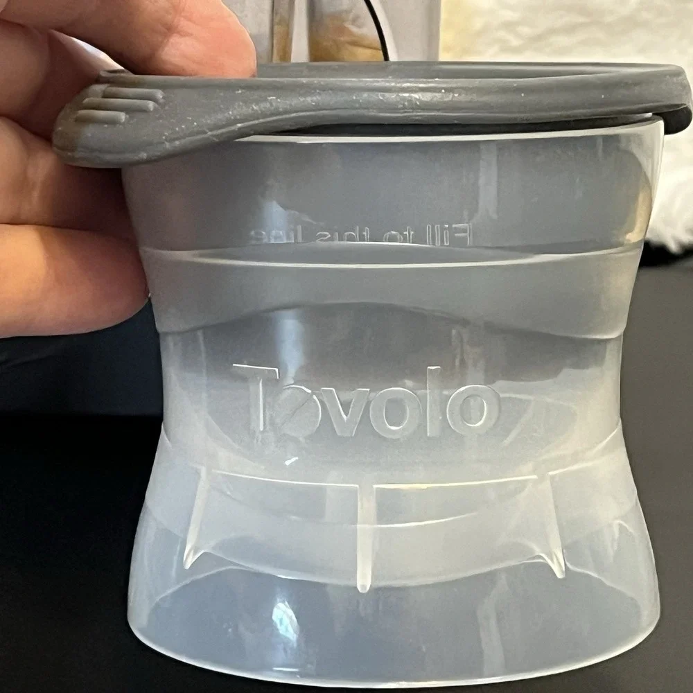 Tovolo Sphere Ice Molds Silicone Polypropylene Clear Gray Whiskey Drinks Bar NEW